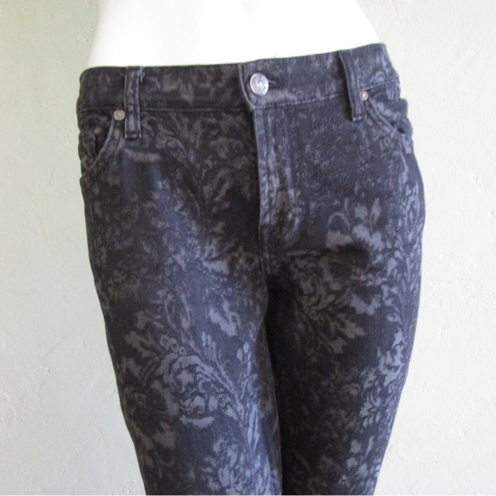 7 For All Mankind Charcoal Patterned Jeans